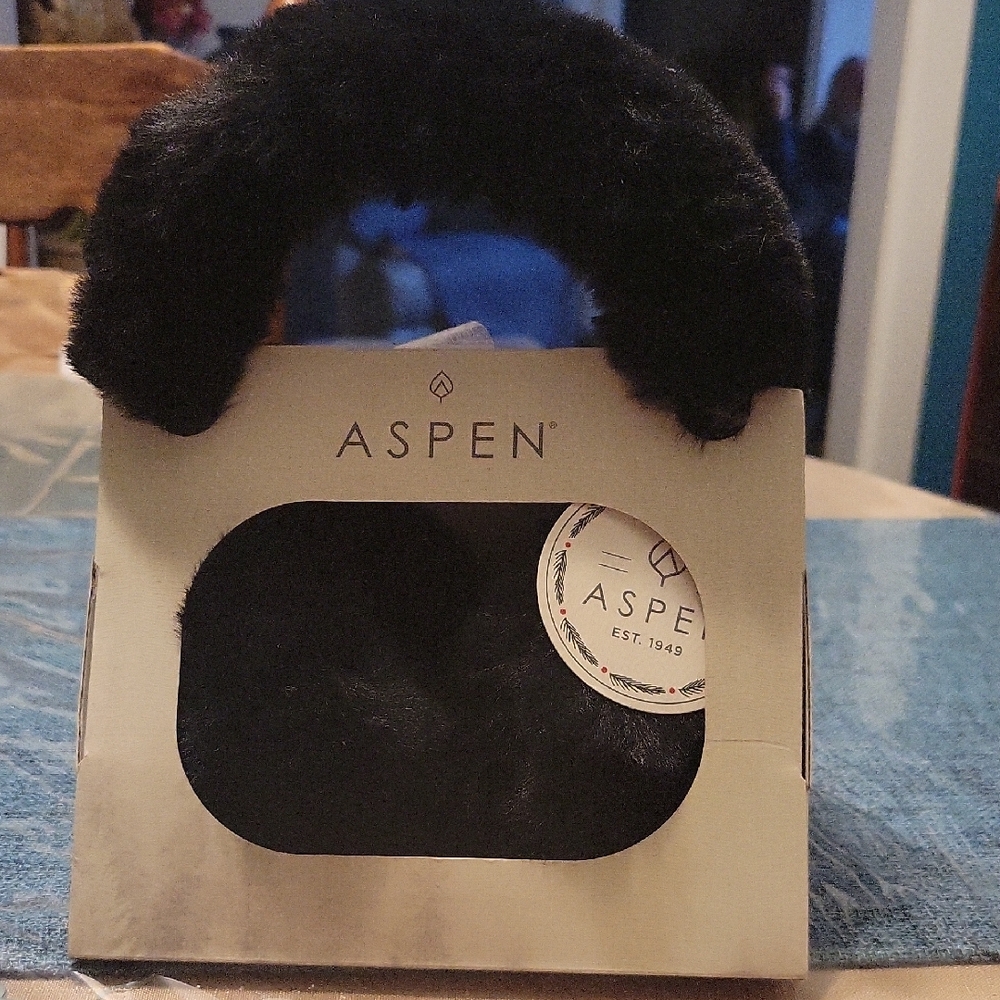 Aspen Black Faux Fur Handbag